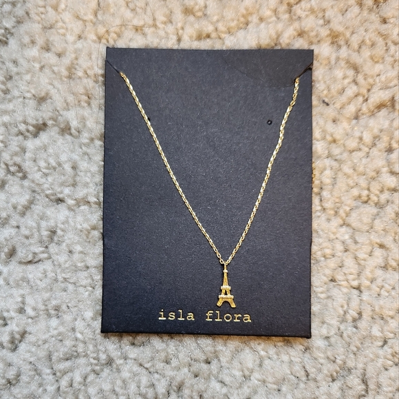 Isla Flora Jewelry - Isla Flora Gold Eiffel Tower Necklace